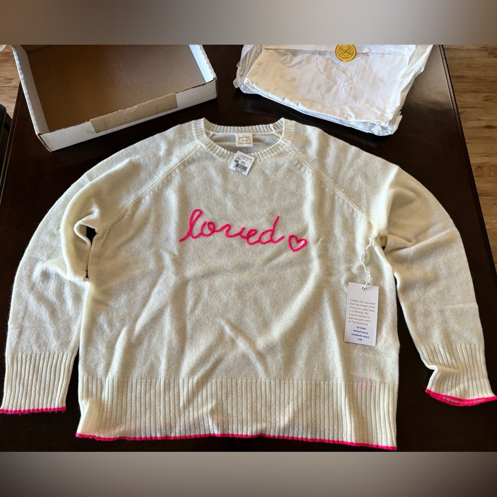 Gorsuch “Loved” S/M Cashmere Sweater